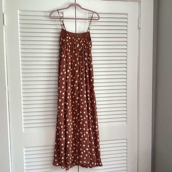 Abercrombie & Fitch Flowy Polka Dot 100% Cotton Maxi Dress Sz ST - Picture 11 of 15